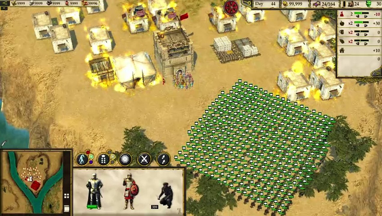 Stronghold Cusader 2 - Palestinian ninja holding guns protects Gazans from Israeli attack 24112023 (10)