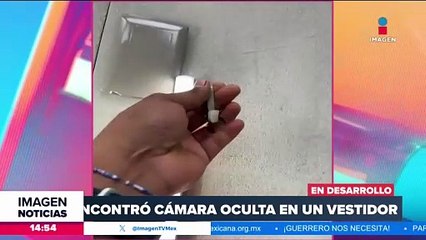 Joven expone que encontró una cámara en un vestidor de ropa