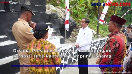 Berkunjung ke Fakfak, Jokowi Tanda Tangani Tugu Pancasila Kampung Tanama