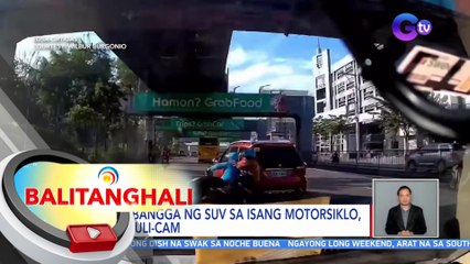 Pagbangga ng SUV sa isang motorsiklo, nahuli-cam | BT