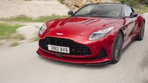 Aston Martin DB12 in Dynamic Hyper Red Driving Video