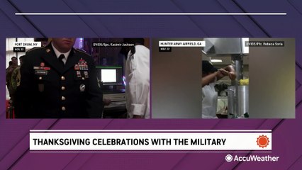 Soldiers celebrate Thanksgiving around the world