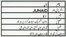 Junaid Name Meaning in Urdu | Junaid Naam ka Matlab | M.A Awaz
