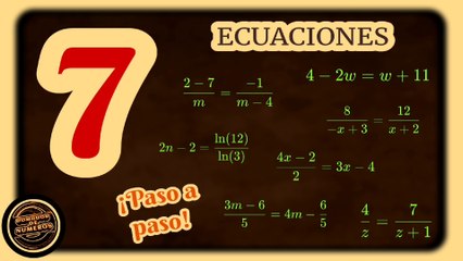 Recopilación de agradables ECUACIONES desarrolladas paso a paso. ¡Disfruta y aprende! (VIDEO 1). Compilation of nice EQUATIONS developed step by step. Enjoy and learn! (VIDEO 1).