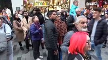 İstiklal Caddesi'nde kedi kurtarma operasyonu