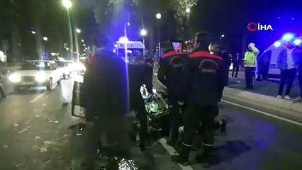 Takla atan otomobil metrelerce sürüklendi: 1 yaralı