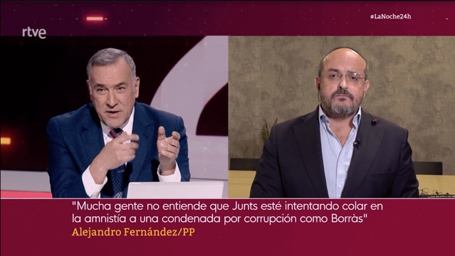 ¡Para verlo en bucle! El líder del PP catalán noquea a Xabier Fortes (TVE) por su pringosa equiparación entre policías y golpistas