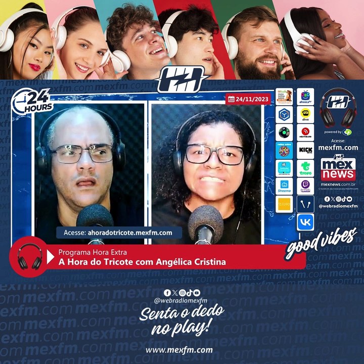 Quadro "A Hora do Tricote" na mexfm.com (24/Nov/2023) #ProgramaHoraExtra #Humor #Radio #mexfm #webradiomexfm #AHoraDoTricote