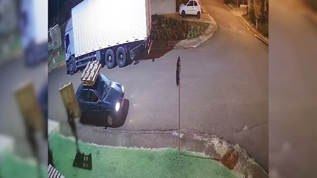 Imagens mostram suspeito de furto de pallets em residência no Santa Felicidade