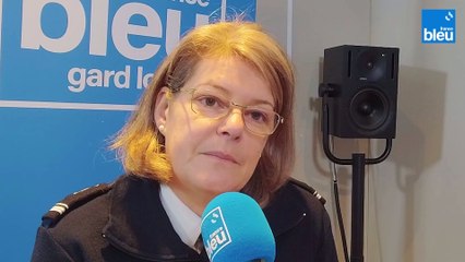 Majore Isabelle Sabatier, commandante de la commandante de la maison de protection des familles du Gard