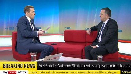 Work and pensions secretary Mel Stride says net migration figures are "too high"
