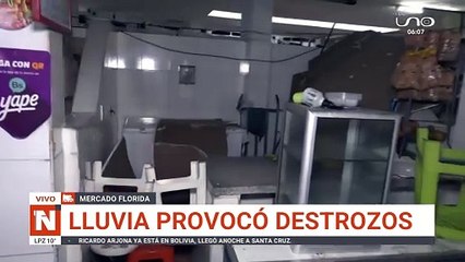 Cayó parte del techo en el mercado Florida