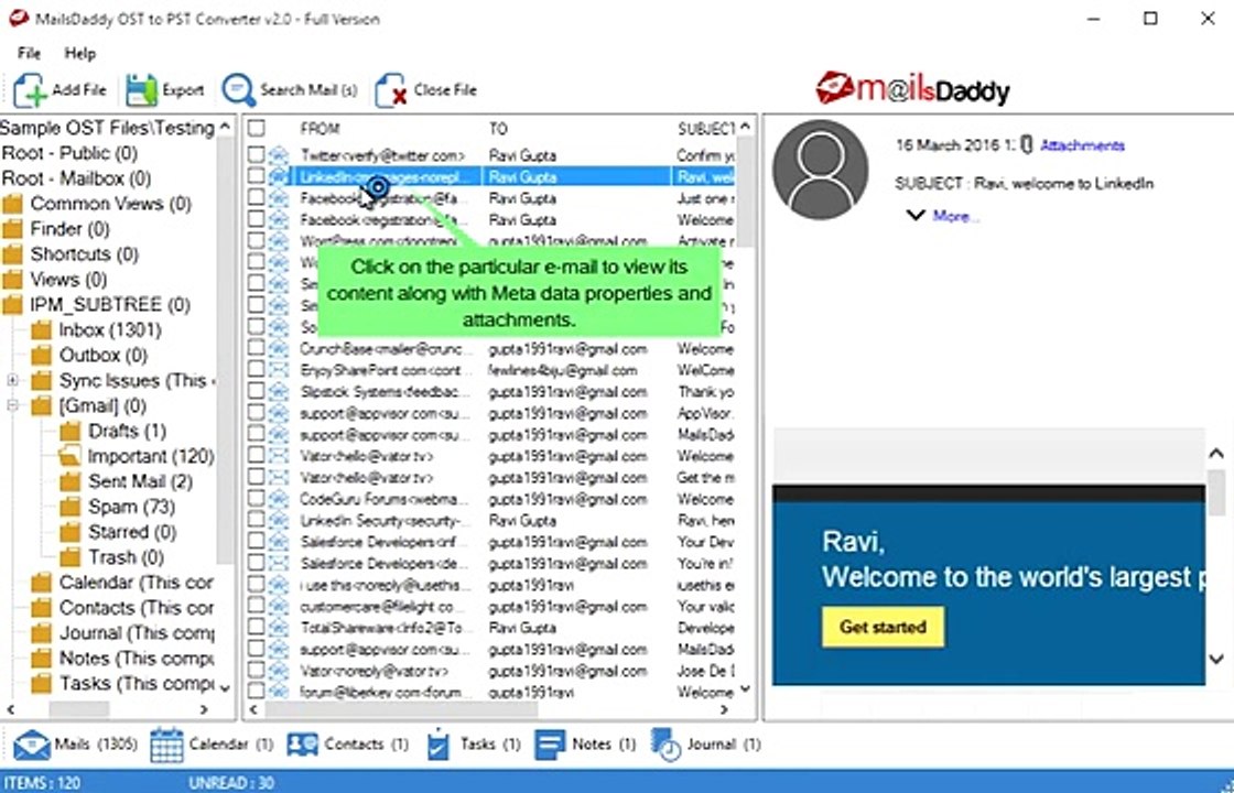 MailsDaddy OST to PST Converter