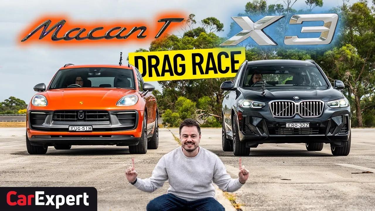 Porsche v BMW SUV drag race! Sound test, braking & 0-100. X3 v Macan ...