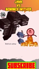Java vs Bedrock Wither. #minecraft #shorts.