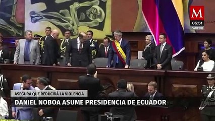 Daniel Noboa asume presidencia de Ecuador, asegura que reducirá la violencia