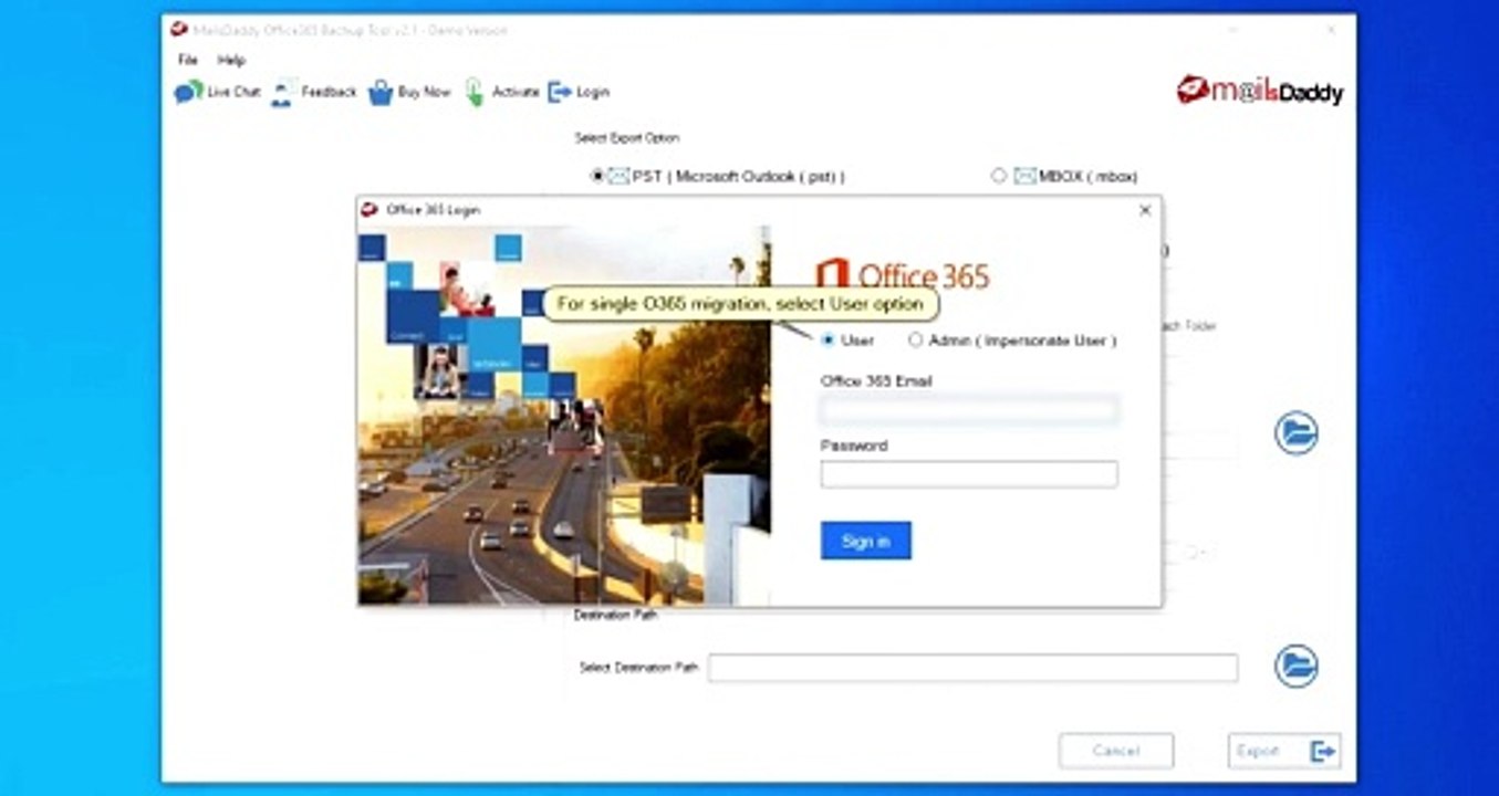 MailsDaddy Office 365 Backup Tool