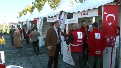 Başakşehir Millet Bahçesi'nde Gazze için insanlık nöbeti başlatıldı