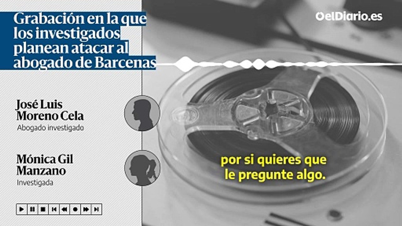 Grabación en la que los investigados planean atacar al abogado de Barcenas