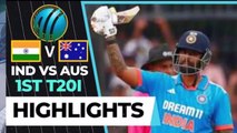 India vs Australia 1st T20 2023 full highlights of today's cricket match