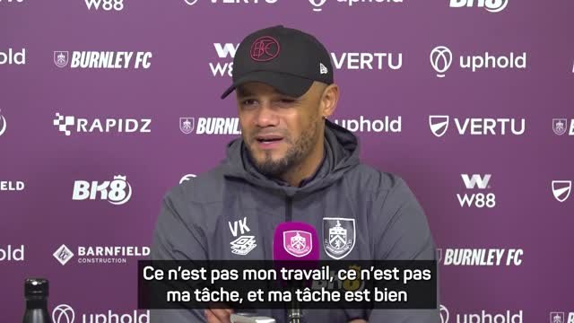 Burnley - Kompany sur Everton : Cela ne me concerne pas