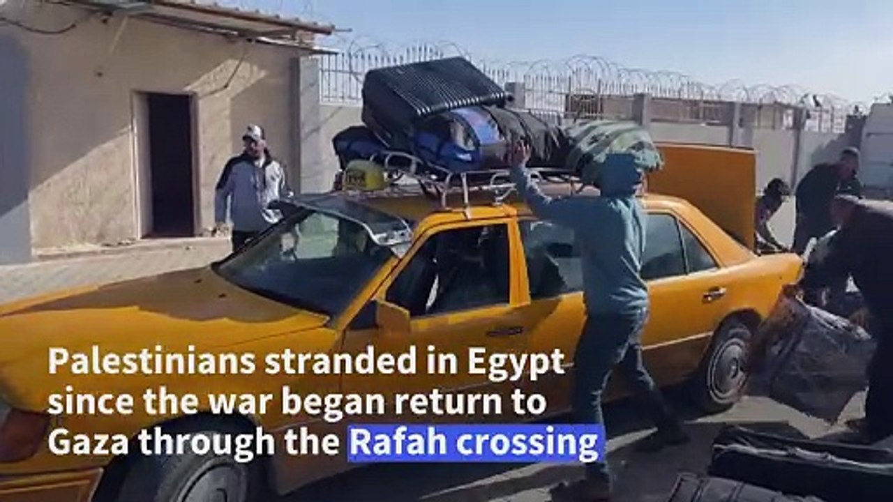 Stranded Palestinians return to Gaza through Rafah crossing