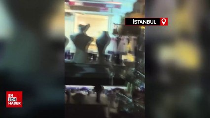 Beyoğlu'nda elektrikler kesilince dükkanında mahsur kaldı