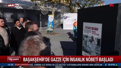 Başakşehir'de Gazze için insanlık nöbeti başladı