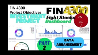 project Dashboard 2 introduction and steps of data downloading 8 stock portfolio in excel data arrangement step by steps in urdu