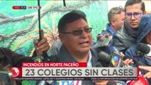 23 colegios sin clases por los incendios volverán este lunes a las aulas en La Paz