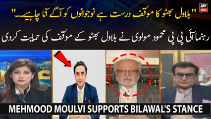 " Bilawal Bhutto Ka Mowaqqif Durust Hai Nojawanon Ko Agay Aana Chahiye. ." Mehmood Moulvi