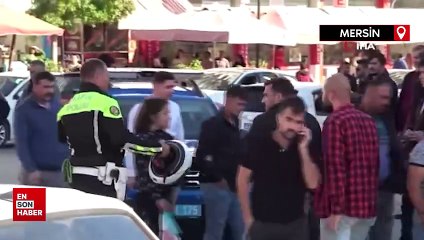 Mersin'de beton mikseri motosikletliyi altına aldı