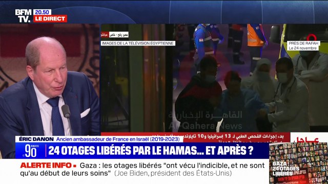 Libération d'otages du Hamas: C'est une journée qui entraîne du soulagement, mais aussi beaucoup d'angoisse pour les familles de ceux qui ne sont pas libérés , pour Éric Danon (ancien ambassadeur de France en Israël)