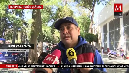 Cristian, joven quemado en una escuela mecánica de Texcoco, fue sometido a cirugía