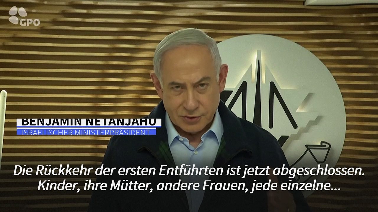 Netanjahu gibt 'Rückkehr aller Geiseln' als Ziel aus
