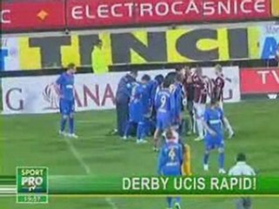 Derby ucis (RAPID 1-0 steaua min73 intrerupt)