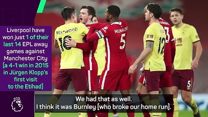 Klopp admits when City are confident 'no team' can beat them