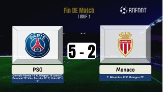 PSG 5 - 2 Monaco résumé et buts