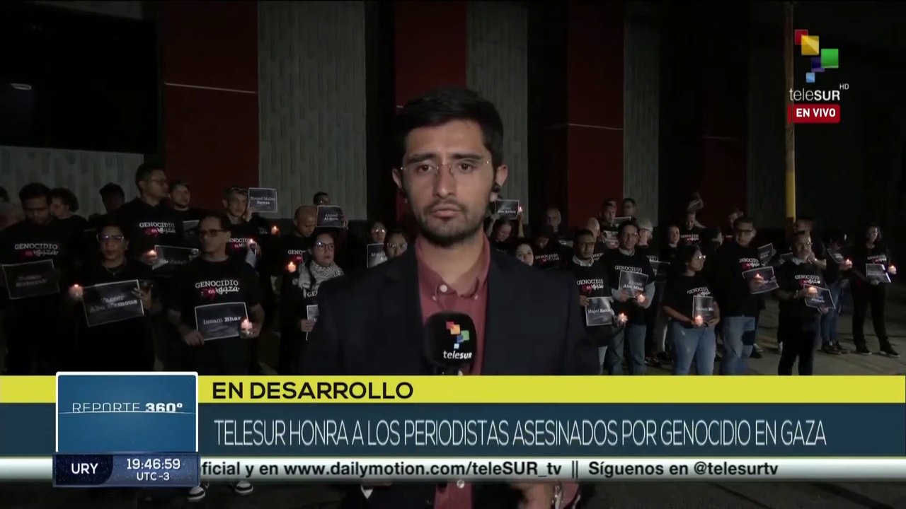 TeleSUR honra a periodistas asesinados por genocidio israelí en Gaza