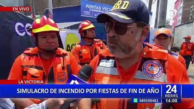 La Victoria: Realizan simulacro de incendio por fiestas de fin de año
