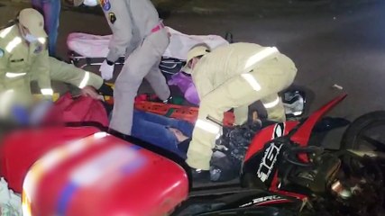 Entregador de farmácia fica ferido em acidente na Rua Pernambuco no Coqueiral