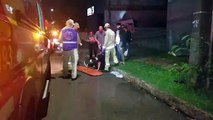 Homem fica gravemente ferido em forte colisão entre motos esquina das ruas Mal. Floriano e Cuiabá