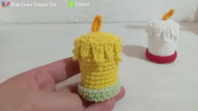 Como hacer Vela o Velitas tejidas a Crochet para decorar en Navidad - Paso a Paso