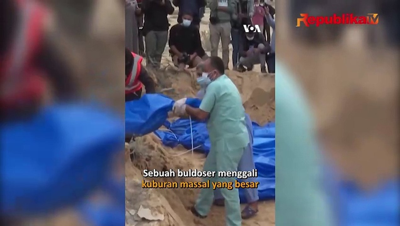 Ratusan Warga Gaza Dimakamkan Secara Massal di Khan Younis