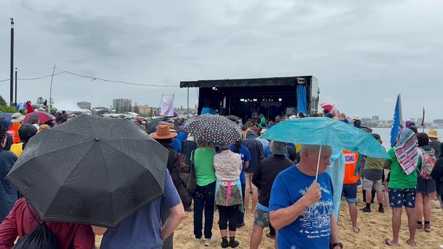 Natasha Abhayawickrama speaks at Newcastle Rising Tide coal port blockade | Newcastle Herald | November 25, 2023