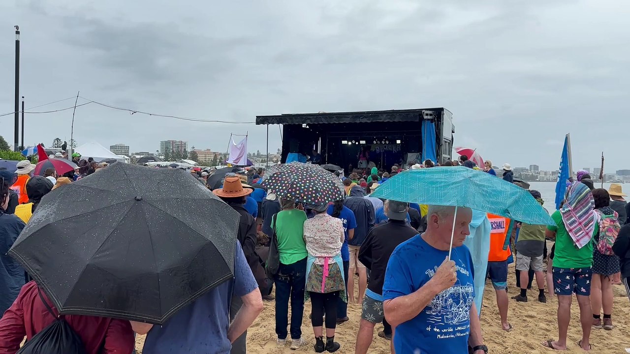 Natasha Abhayawickrama speaks at Newcastle Rising Tide coal port blockade | Newcastle Herald | November 25, 2023