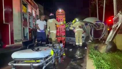 Grave acidente deixa três feridos na Avenida Brasil no São Cristóvão