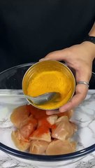 Hariyali Chicken Tikka coking