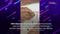 CEO Olympic Group Jatuh ke Danau saat Ngonten Bela Palestina