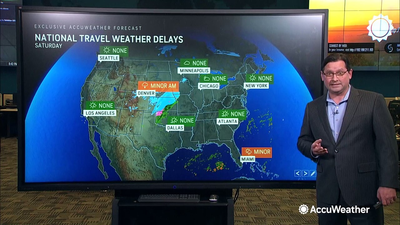 Here's where the weather could cause travel delays this Saturday ...
